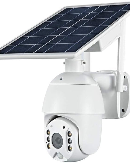 100% Wire-Free Wireless Rechargeable Battery Solar Powered Outdoor 1080P Pan Tilt WiFi Security Camera PIR Motion Recording Two-Way Audio IP65 Weatherproof Night Vision Built-in SD Slot Alptop