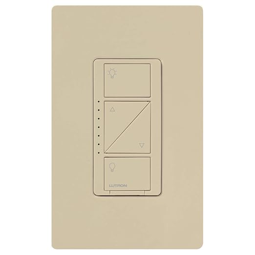 Lutron Caseta Original Smart Dimmer Switch (Lutron Smart Hub Required), for LED Lights, 150 Watt, Single-Pole/3-Way, No Neutral Required, PD-6WCL-IV 6-PACK, Ivory, 6 Pack Lutron