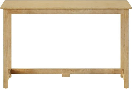 Max & Lily Solid Wood Desk, 47 Inches, Natural - LeafyLoom