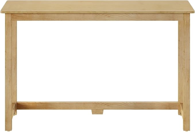 Max & Lily Solid Wood Desk, 47 Inches, Natural - LeafyLoom
