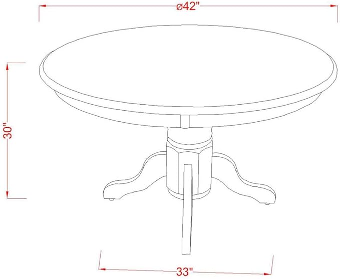 East West Furniture SHBO3-WHI-W 3 Piece Dinette Set for Small Spaces Contains a Round Room Table with Pedestal and 2 Kitchen Dining Chairs, 42x42 Inch - LeafyLoom