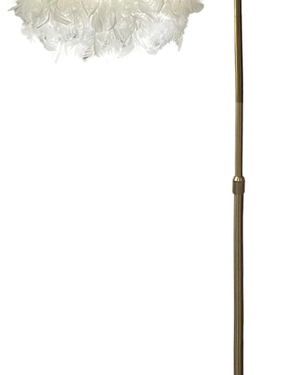 White Feather Floor Lamp 3 Color Temperature includes LED Bulb Simple Modern Curved Floor Lamp for Living Room Bedroom Office - LeafyLoom