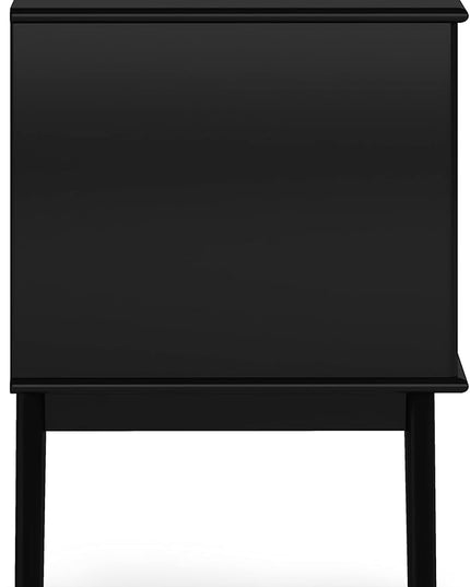 SIMPLIHOME Draper SOLID HARDWOOD 60 Inch Wide Mid Century Modern Low TV Media Stand in Black for TVs up to 65 Inches, For the Living Room and Entertainment Center - LeafyLoom