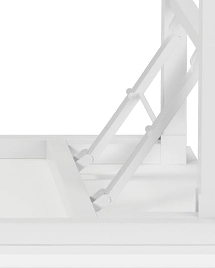 Need Home Office Desk Large Computer Desk 60 inch Sturdy Table Foldable Desk Gaming Computer Table No Assembly Required, White&White Frame AC5DW(152.4 * 60) - LeafyLoom