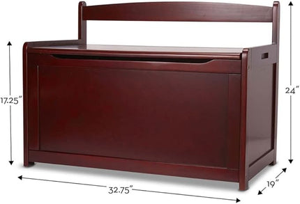 Melissa & Doug Wooden Toy Chest - Espresso - LeafyLoom
