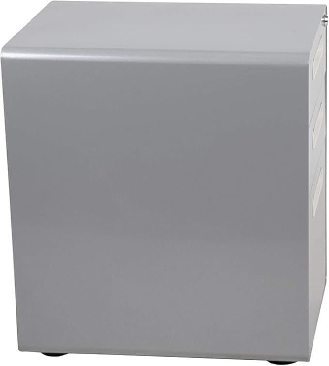 Flash Furniture Wren Ergonomic 3-Drawer Mobile Locking Filing Cabinet with Anti-Tilt Mechanism and Hanging Drawer for Legal & Letter Files, Gray - LeafyLoom