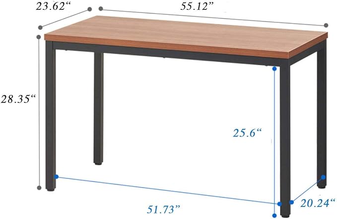 Computer Desk 24x55 Inch for Home Office - Simple and Sturdy, Perfect Notebook Writing Desk, Study Table, Dining Table Workstation - Ideal for Office and Home Office Use - LeafyLoom