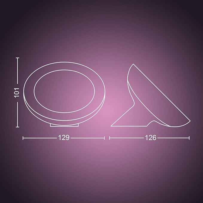 Philips Hue Bloom Smart Table Lamp, White - White and Color Ambiance LED Color-Changing Light - 1 Pack - Control with Hue App - Compatible with Alexa, Google Assistant, and Apple Homekit PhilipsHue