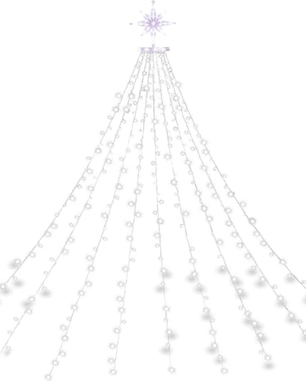 PUHONG Christmas Decoration Outdoor Star String Lights,320 LED Christmas Lights[8 Modes & Waterproof], Lighted Christmas Star for Halloween Xmas New Year Holiday (IronStar-Red+Green) PUHONG