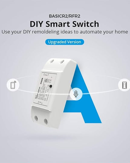 SONOFF BASICR2 WiFi Switch 3-Pack Wireless Remote Control Electrical for Household Appliances,Compatible with Alexa DIY Your Home Via iPhone Android App SONOFF