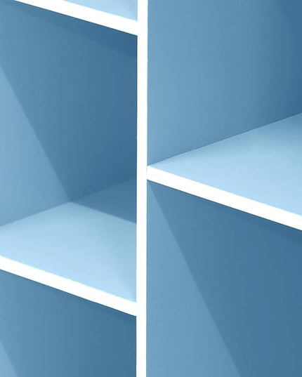 Furinno 5-Cube Reversible Open Shelf, White/Light Blue 11069WH/LBL - LeafyLoom