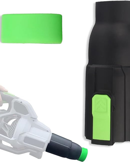 Car Drying Nozzle for EGO Leaf Blower, for Replace Blower 530, 575, 580,615, 650, 765, Bare Car Drying (8" Long) & Green Protective Silicone Band - LeafyLoom