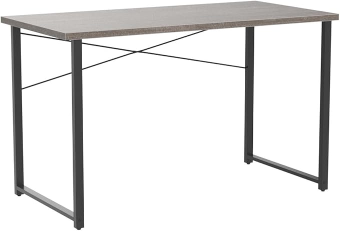 Coleshome 48 Inch Computer Desk, Modern Simple Style Desk for Home Office, Study Student Writing Desk, Grey Oak - LeafyLoom