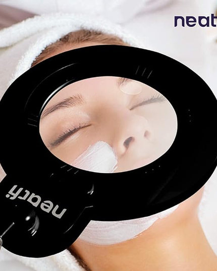 Neatfi XL Bifocals 1,200 Lumens Super LED Magnifying Lamp with Clamp, 3 Light Modes, Correlated Color Temperature Control (3000K-4500K-6000K), 12W, 120 Pcs SMD LED (Black, 6 Inch Lens) - LeafyLoom