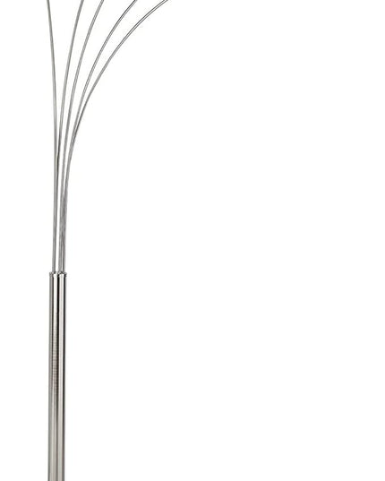 Artiva USA Micah - 5 Arc Floor Lamp w/Dimmer Switch, 360 Degree Rotatable Shades - Bright & Attractive, Brushed Steel - LeafyLoom