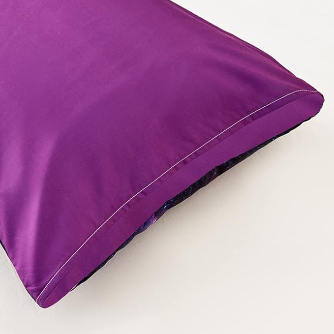 5Pcs Galaxy Bedding Set for Girls,Galaxy Purple Comforter Set Twin,Girls Purple Bedding Set Twin,Comforter for Children Boys Girls Teen Kids,Bedroom Decoration Twin 5Pcs - LeafyLoom