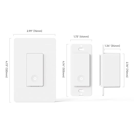 TREATLIFE 3 Way Smart Light Switch 4 Pack, 2.4GHz Wi-Fi Smart Switch Works with Alexa and Google Home, Neutral Wire Required, Remote Control, FCC Certified, No Hub Required TREATLIFE