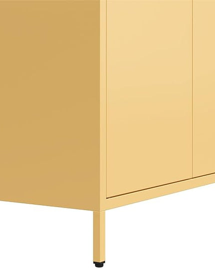 Mr. Kate Annie Tall Metal 2 Door Cabinet, Sunny Yellow - LeafyLoom