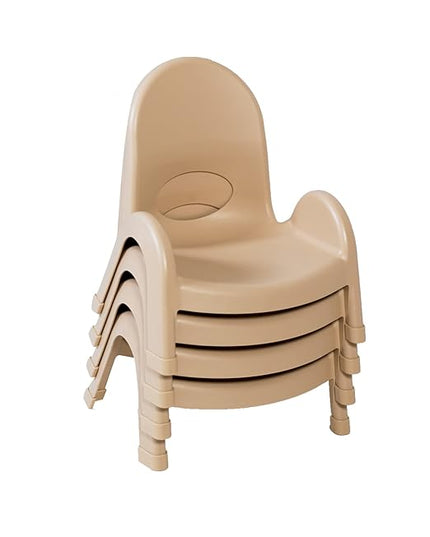 Angeles Value Stack Kids Chair, Natural Tan - 5"H, AB7705NT, Preschool and Daycare Flexible Seating, Classroom Desk Chair for Toddlers, Girls and Boys, 1-Pack - LeafyLoom