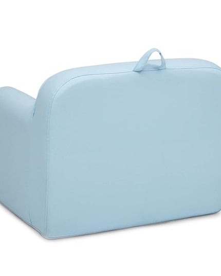 Delta Children Cozee Chair for Kids for Ages 18 Months and Up, Light Blue - LeafyLoom