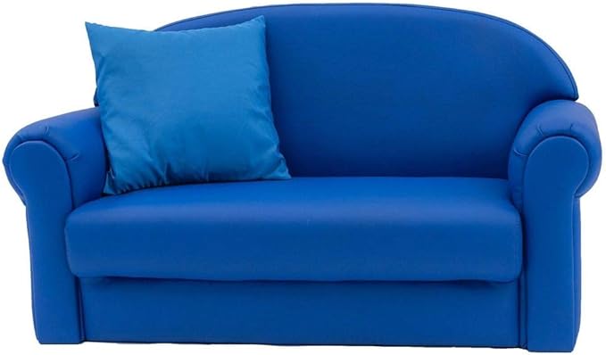 Children's Factory As We Grow Toddler Sofa, Blue, CF805-197, Flexible Seating for Daycare or Preschool, Kids Reading Couch, Playroom Furniture - LeafyLoom