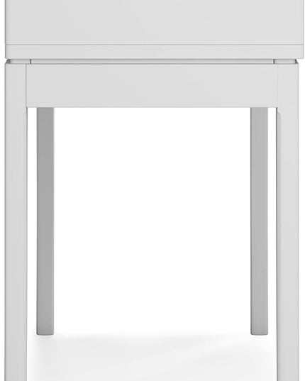 SIMPLIHOME Harper SOLID HARDWOOD 54 Inch Wide Mid Century Modern Console Sofa Table in White, For the Living Room, Entryway and Bedroom - LeafyLoom