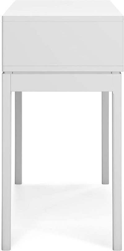 SIMPLIHOME Harper SOLID HARDWOOD 54 Inch Wide Mid Century Modern Console Sofa Table in White, For the Living Room, Entryway and Bedroom - LeafyLoom