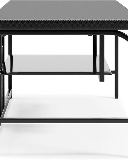 Signature Design by Ashley Lynxtyn TV Stand with Convenient Cord Management Fits TVs up to 48", Black - LeafyLoom