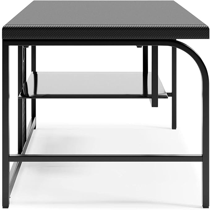 Signature Design by Ashley Lynxtyn TV Stand with Convenient Cord Management Fits TVs up to 48", Black - LeafyLoom