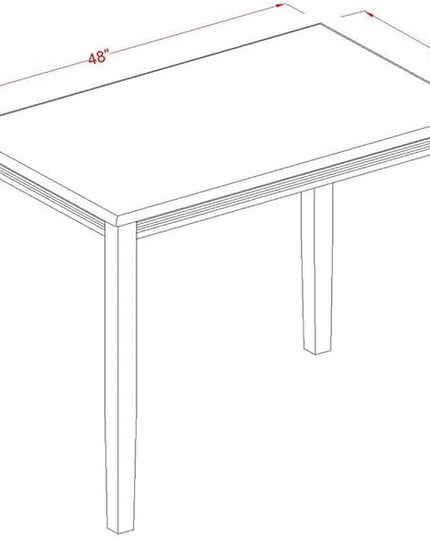 East West Furniture YAKE5-WHI-W 5 Piece Kitchen Counter Set Includes a Rectangle Dining Room Table and 4 Dining Chairs, 30x48 Inch, Buttermilk & Cherry - LeafyLoom