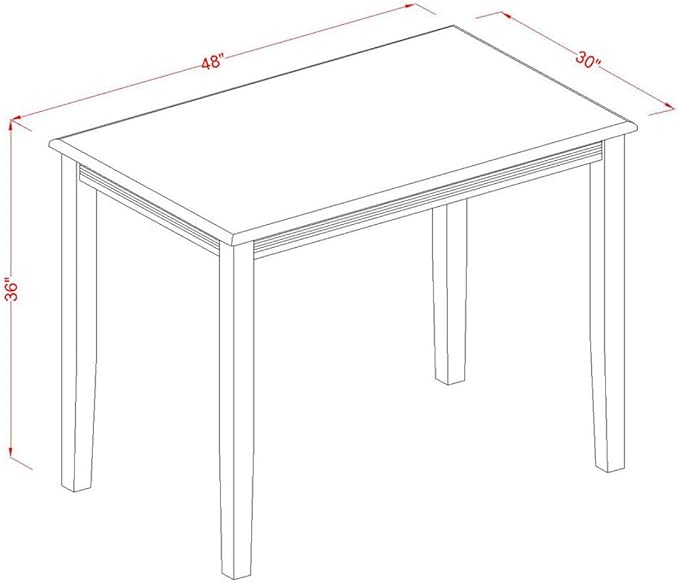 East West Furniture YAGR5-WHI-W 5 Piece Counter Height Pub Set Includes a Rectangle Dining Room Table and 4 Kitchen Chairs, 30x48 Inch, Buttermilk & Cherry - LeafyLoom
