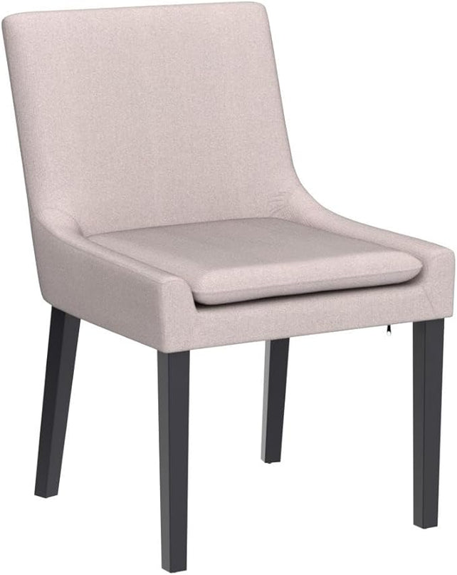 COLAMY Modern Dining Chairs Set of 4, Upholstered Corduroy Accent Side Leisure Chairs with Mid Back and Wood Legs for Living Room/Dining Room-Beige - LeafyLoom