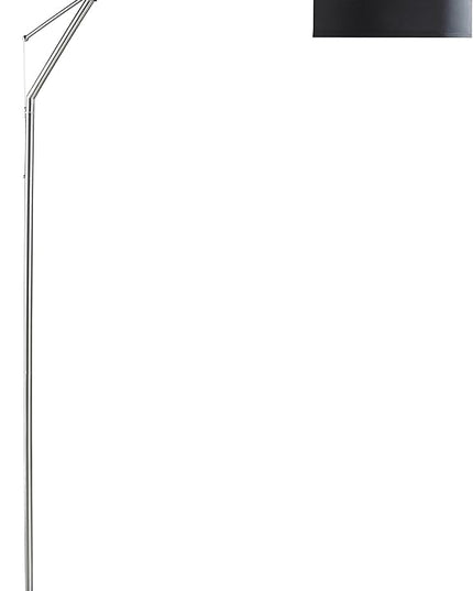 NicBex Floor Lamp,Modern Home Decor Adjustable Arm Floor Lamp with Black Fabric Drum Shade,Standing Lamp Tall Lamp,Floor Lamps for Living Room,Bedroom and Office,Reading Light,Easy Assembly,Black - LeafyLoom