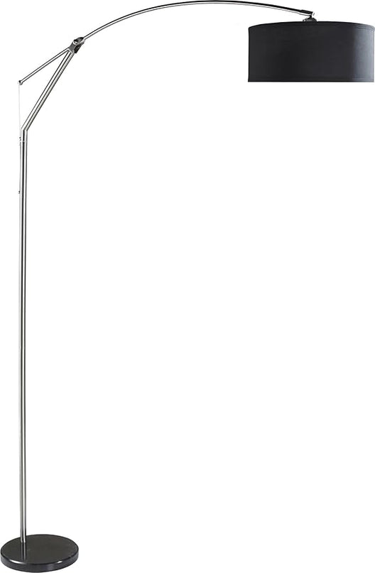 NicBex Floor Lamp,Modern Home Decor Adjustable Arm Floor Lamp with Black Fabric Drum Shade,Standing Lamp Tall Lamp,Floor Lamps for Living Room,Bedroom and Office,Reading Light,Easy Assembly,Black - LeafyLoom