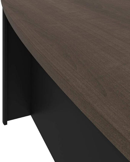 Bestar Connexion Desk Shell, 72W, Antigua & Black - LeafyLoom