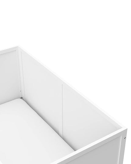 Graco Theo 3-in-1 Convertible Crib (White) - GREENGUARD Gold Certified, Converts to Toddler Bed & Daybed, Fits Standard Full-Size Crib Mattress, 4 Adjustable Mattress Heights - LeafyLoom