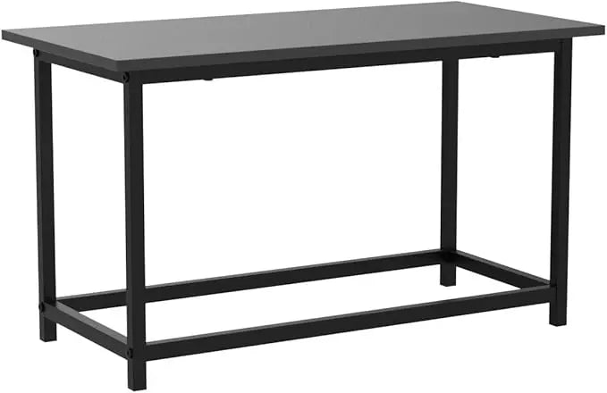SAYGOER Small Black Coffee Table Simple Modern Open Design Rectangular Minimalist Center Table for Living Room Small Spaces, Easy Assembly, 31.5 x 15.7 x 17.7, Black - LeafyLoom
