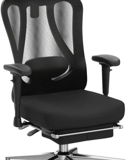 Hbada P3 Ergonomic Office Chair with 2D Adjustable Armrest, Office Chair with 2D Adjustable Lumbar Support, Computer Chair with Tilt Function, Desk Chair with Footrest Black - LeafyLoom