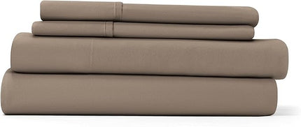 Linen Market Bed Sheets for Queen Size Bed (Taupe) - Sleep Better Than Ever with These Soft and Cooling Queen Sheets - Deep Pocket Fits 16" Thick Beds - 4 Piece Queen Sheet Set - LeafyLoom