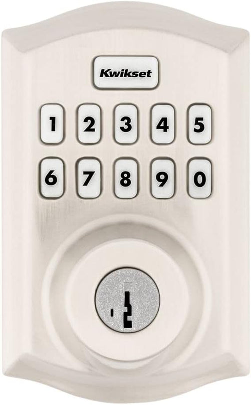Kwikset Home Connect 620 Smart Lock Deadbolt with Z-Wave Technology, Works with Ring Alarm, Samsung Smartthings and More, Z-Wave Hub Required, Traditional Design in Satin Nickel Kwikset