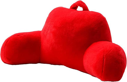 Aimuan Reading Pillow Bed Rest Wedge Adult Backrest Pillow with Arms Back Support for Sitting Up in Bed Cushion Incline Rest Sleeping Snoring Pillow,Red Large - LeafyLoom