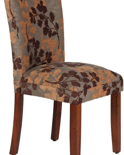 Homepop Home Decor | K1136-F975 | Classic Upholstered Parsons Dining Chair | Single Accent Dining Chair, Brown Woven - LeafyLoom