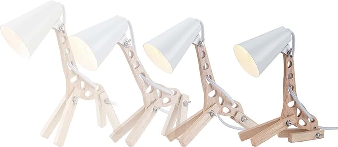 Globe Electric 52210 Gigi Giraffe 11" Wooden Novelty Lamp, White Shade, in-Line On/Off Rocker Switch - LeafyLoom