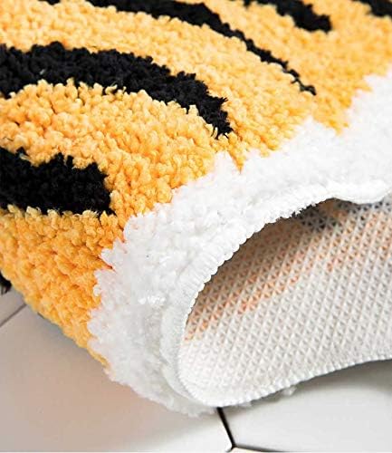 Cute Soft Tiger Shaped Animals Bath Mat Area Rug for Bedroom Bathroom Kitchen Floor Water Absorption Non-slip Small Carpet Door Mat bath Room Playmat (50 * 75CM) - LeafyLoom