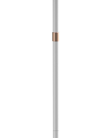 Portable Laptop Floor Stand, Bedside/Sofa Table with Height Adjustable 18''~47'', Stylish Movable Workstation Floor Standing Desk for Office, Meeting Room, living room Easy Assembly, White - LeafyLoom