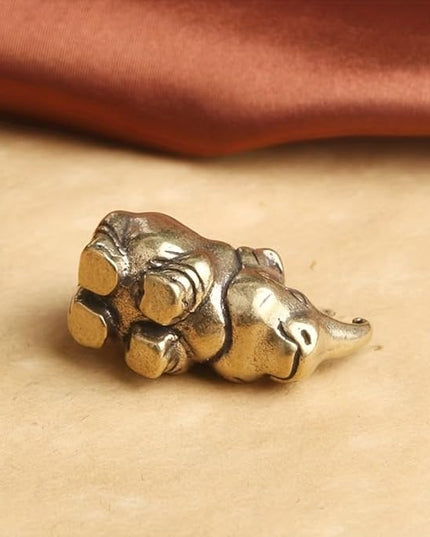 Vintage Solid Brass Rhino Figurine - Exquisite Desk Decor for Collectors - Perfect Home or Office Accent(Rhino) - LeafyLoom