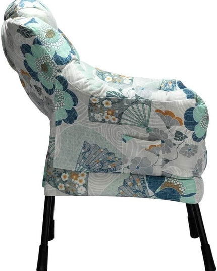 HollyHOME Modern Fabric Large Lazy Chair, Accent Oversized Comfy Reading Chair, Thick Padded Cozy Lounge Chair with Armrest, Steel Frame Leisure Sofa Chair for Living Room, Bedroom, Dorm, Fan Print - LeafyLoom