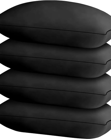 HIMOON Bed Pillows for Sleeping 4 pack,King Size Cooling Pillows Set of 4,Top-end Microfiber Cover for Side Stomach Back Sleepers(Black) - LeafyLoom