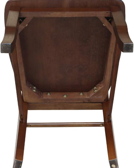 International Concepts Madrid Ladder Back Chair, Espresso - LeafyLoom