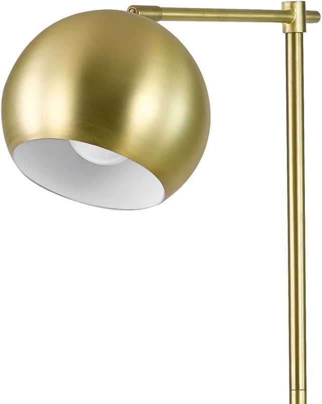 Globe Electric 12915 Molly 60" Floor Lamp, Gold, Satin Finish, In-Line On-Off Switch - LeafyLoom